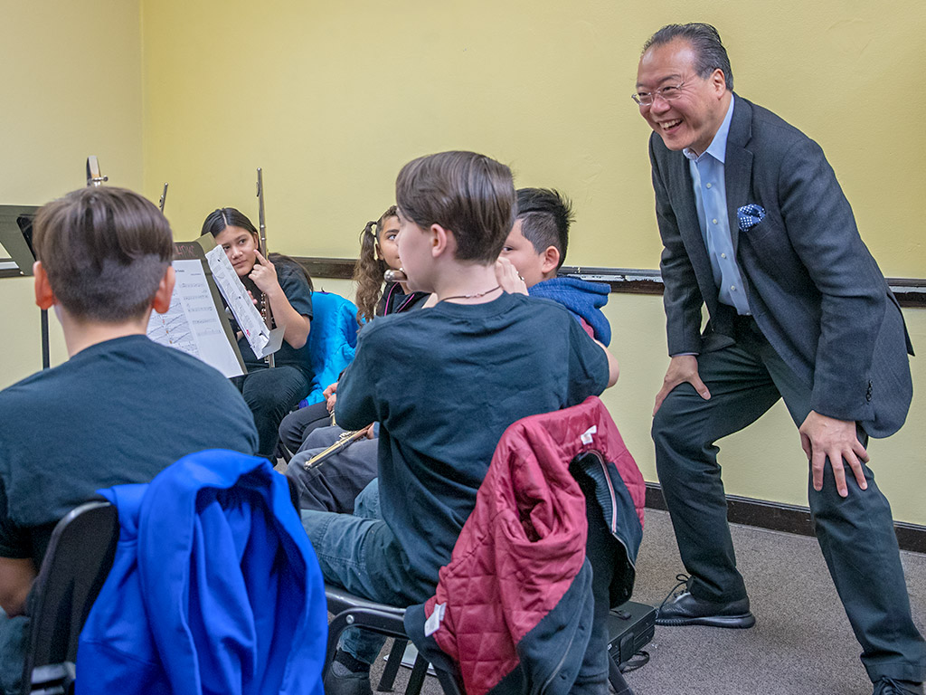 Yo-Yo Ma performing at a Harmony Project Kansas City event